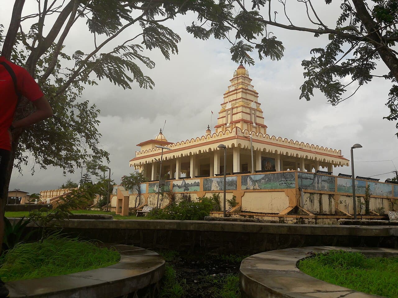 The Shabari Dham temple at Subir under monsoon cloud