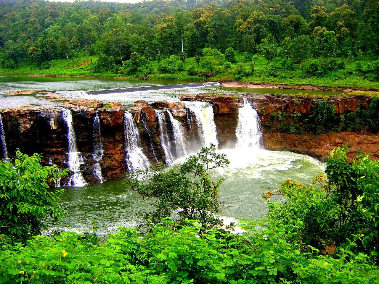 Gira Falls in full monsoon flow
